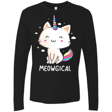 T-Shirts Black / S Meowgical Men's Premium Long Sleeve