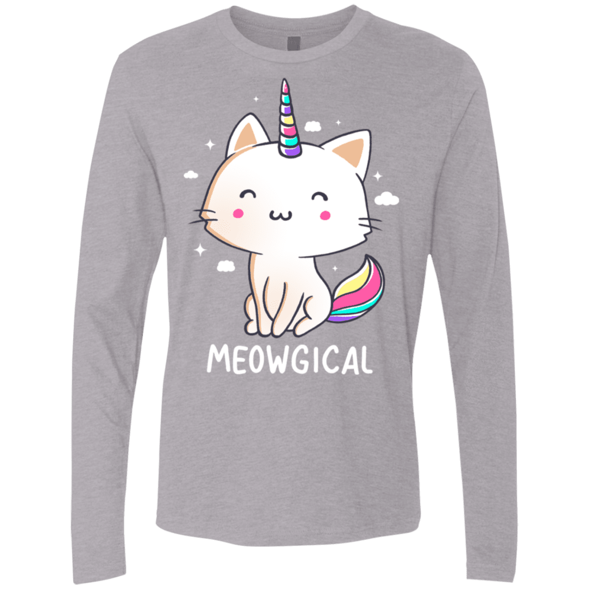 T-Shirts Heather Grey / S Meowgical Men's Premium Long Sleeve