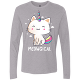 T-Shirts Heather Grey / S Meowgical Men's Premium Long Sleeve