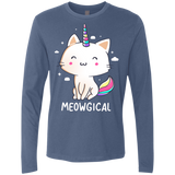 T-Shirts Indigo / S Meowgical Men's Premium Long Sleeve