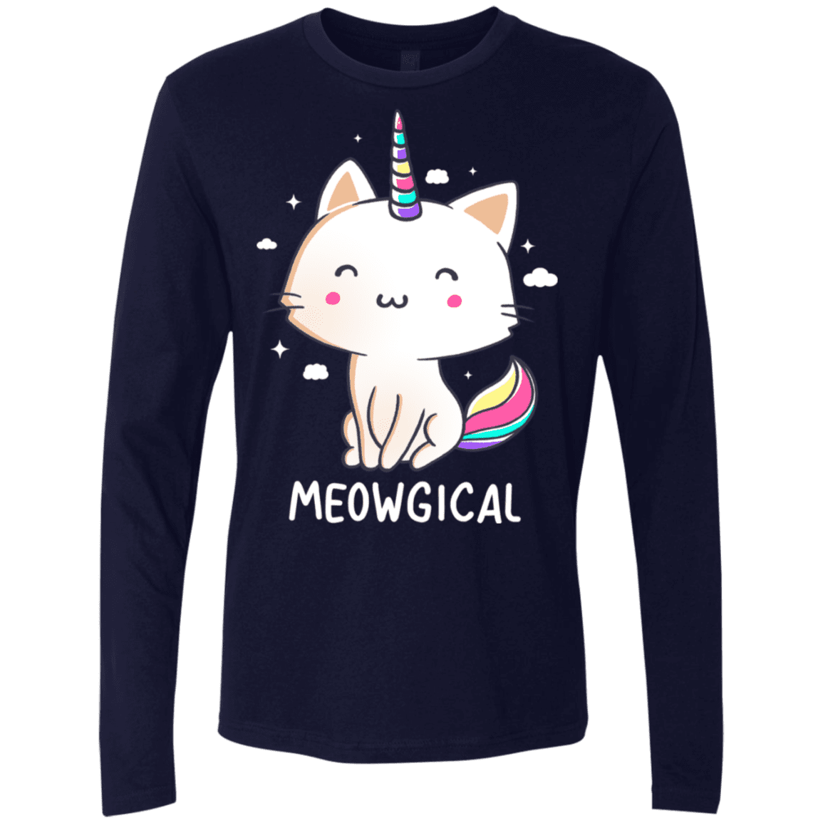 T-Shirts Midnight Navy / S Meowgical Men's Premium Long Sleeve