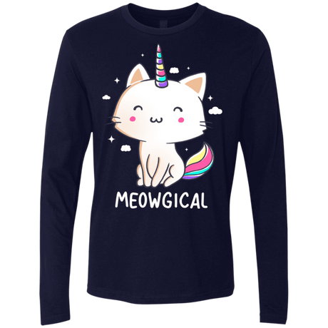 T-Shirts Midnight Navy / S Meowgical Men's Premium Long Sleeve