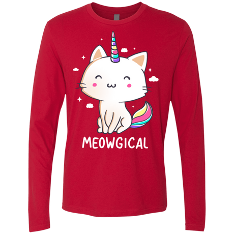 T-Shirts Red / S Meowgical Men's Premium Long Sleeve