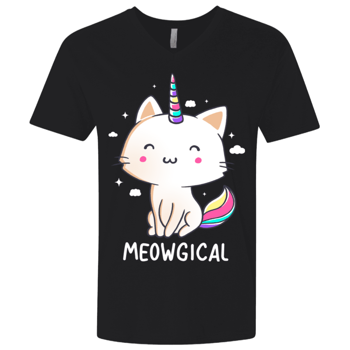 T-Shirts Black / X-Small Meowgical Men's Premium V-Neck