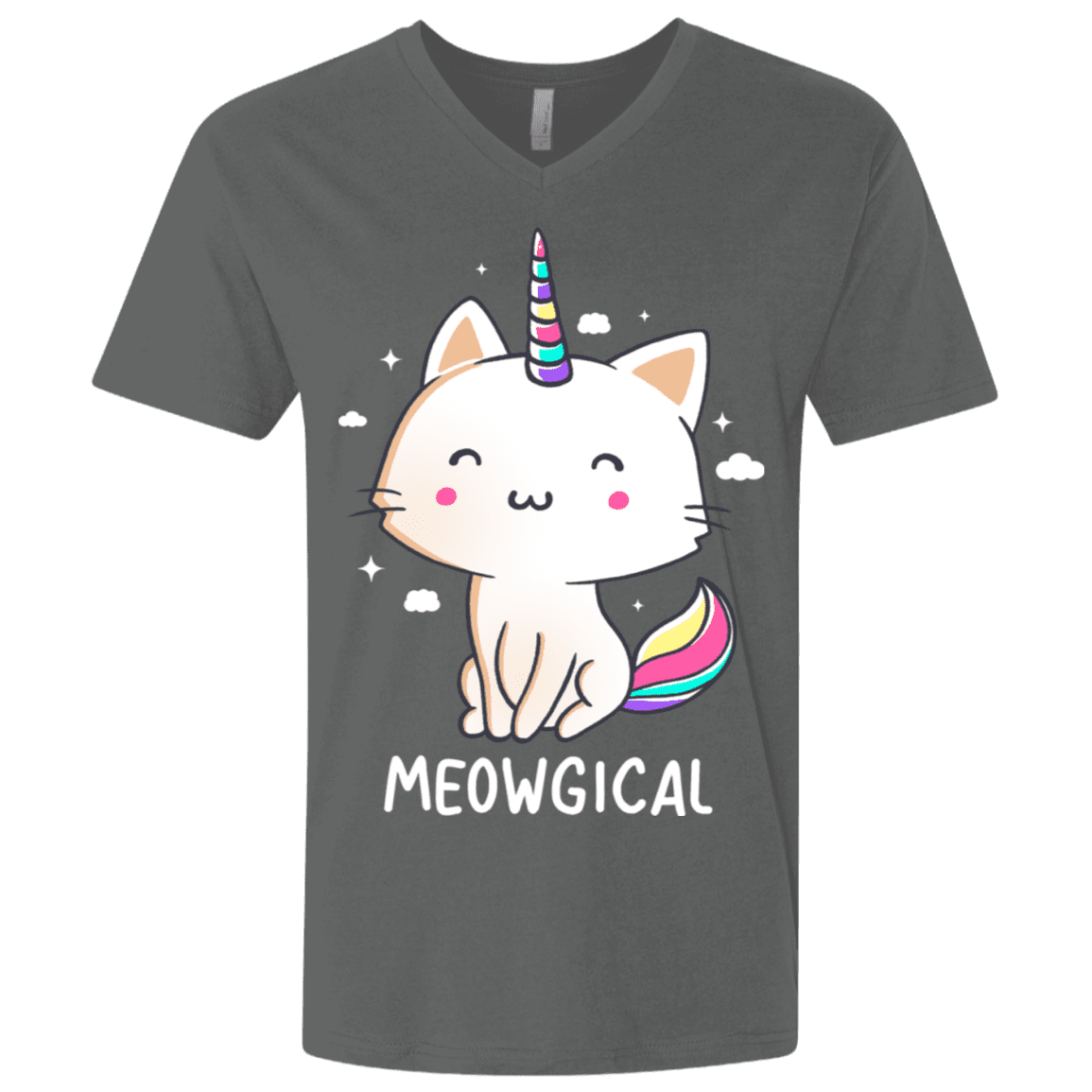 T-Shirts Heavy Metal / X-Small Meowgical Men's Premium V-Neck