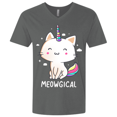 T-Shirts Heavy Metal / X-Small Meowgical Men's Premium V-Neck