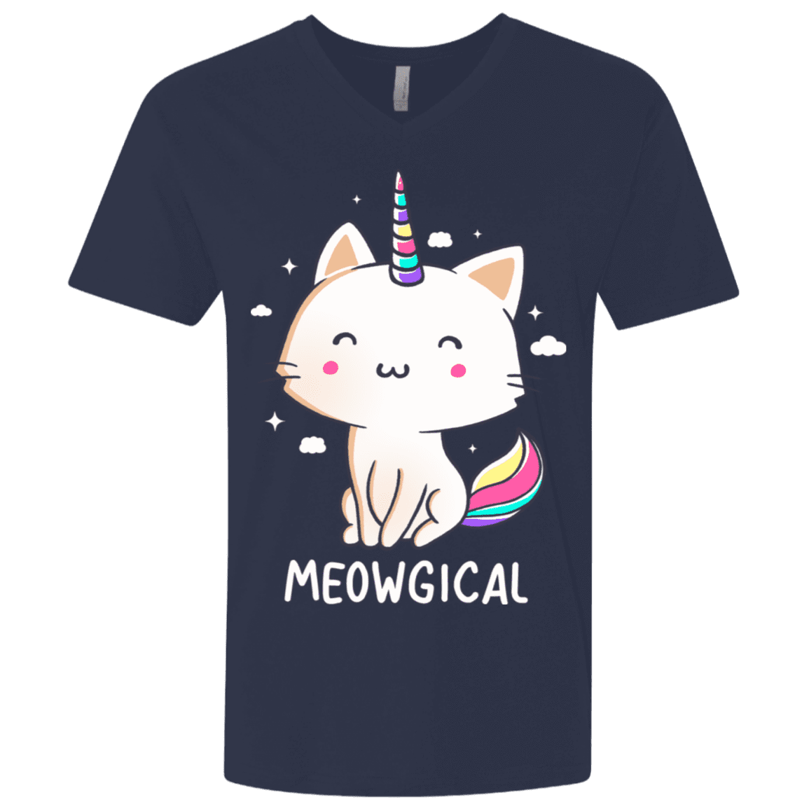 T-Shirts Midnight Navy / X-Small Meowgical Men's Premium V-Neck