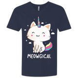 T-Shirts Midnight Navy / X-Small Meowgical Men's Premium V-Neck