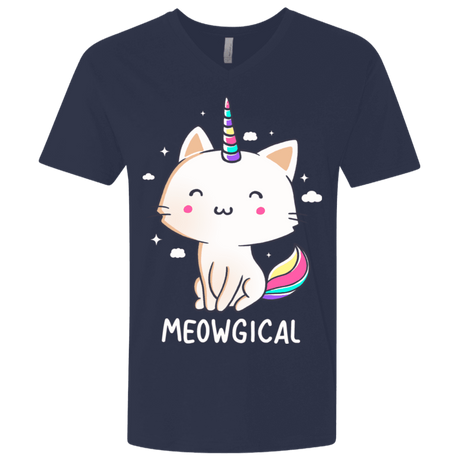 T-Shirts Midnight Navy / X-Small Meowgical Men's Premium V-Neck