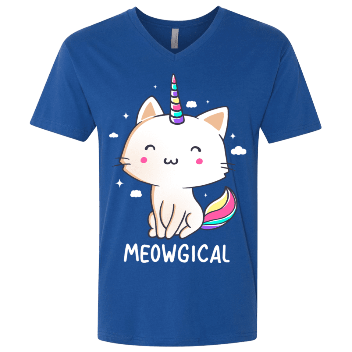 T-Shirts Royal / X-Small Meowgical Men's Premium V-Neck