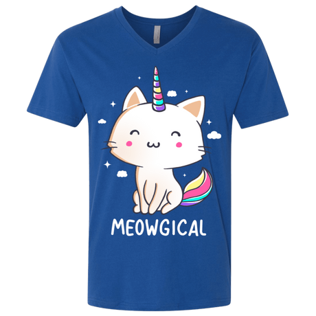 T-Shirts Royal / X-Small Meowgical Men's Premium V-Neck