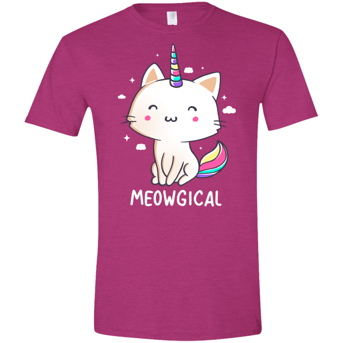 T-Shirts Antique Heliconia / S Meowgical Men's Semi-Fitted Softstyle