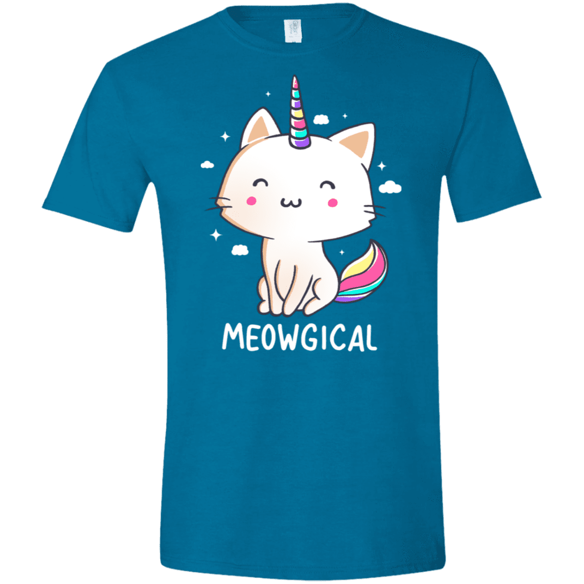 T-Shirts Antique Sapphire / S Meowgical Men's Semi-Fitted Softstyle