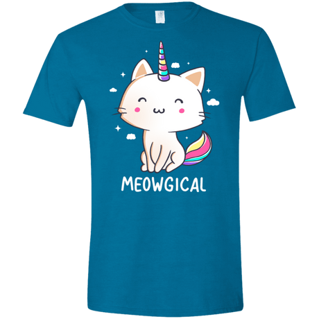 T-Shirts Antique Sapphire / S Meowgical Men's Semi-Fitted Softstyle