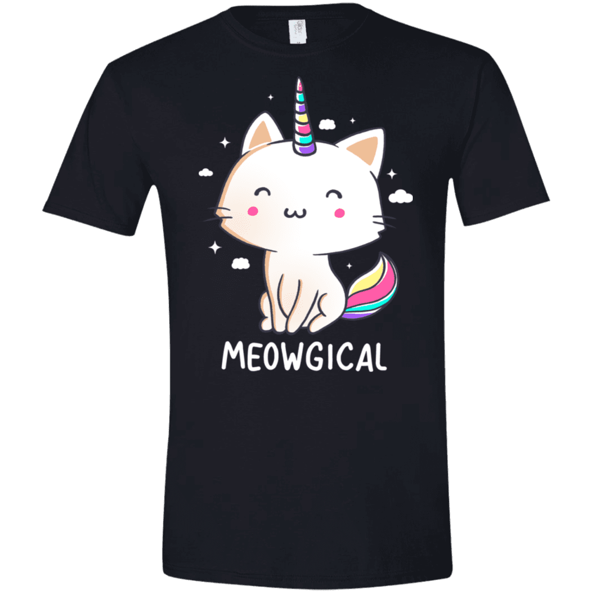 T-Shirts Black / X-Small Meowgical Men's Semi-Fitted Softstyle