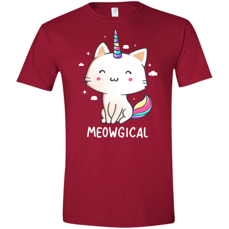 T-Shirts Cardinal Red / S Meowgical Men's Semi-Fitted Softstyle