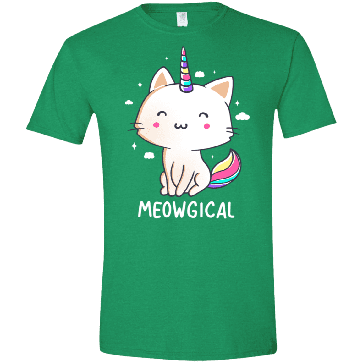 T-Shirts Heather Irish Green / M Meowgical Men's Semi-Fitted Softstyle