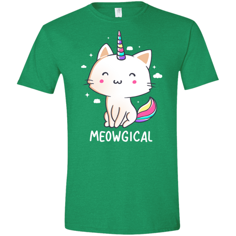 T-Shirts Heather Irish Green / M Meowgical Men's Semi-Fitted Softstyle
