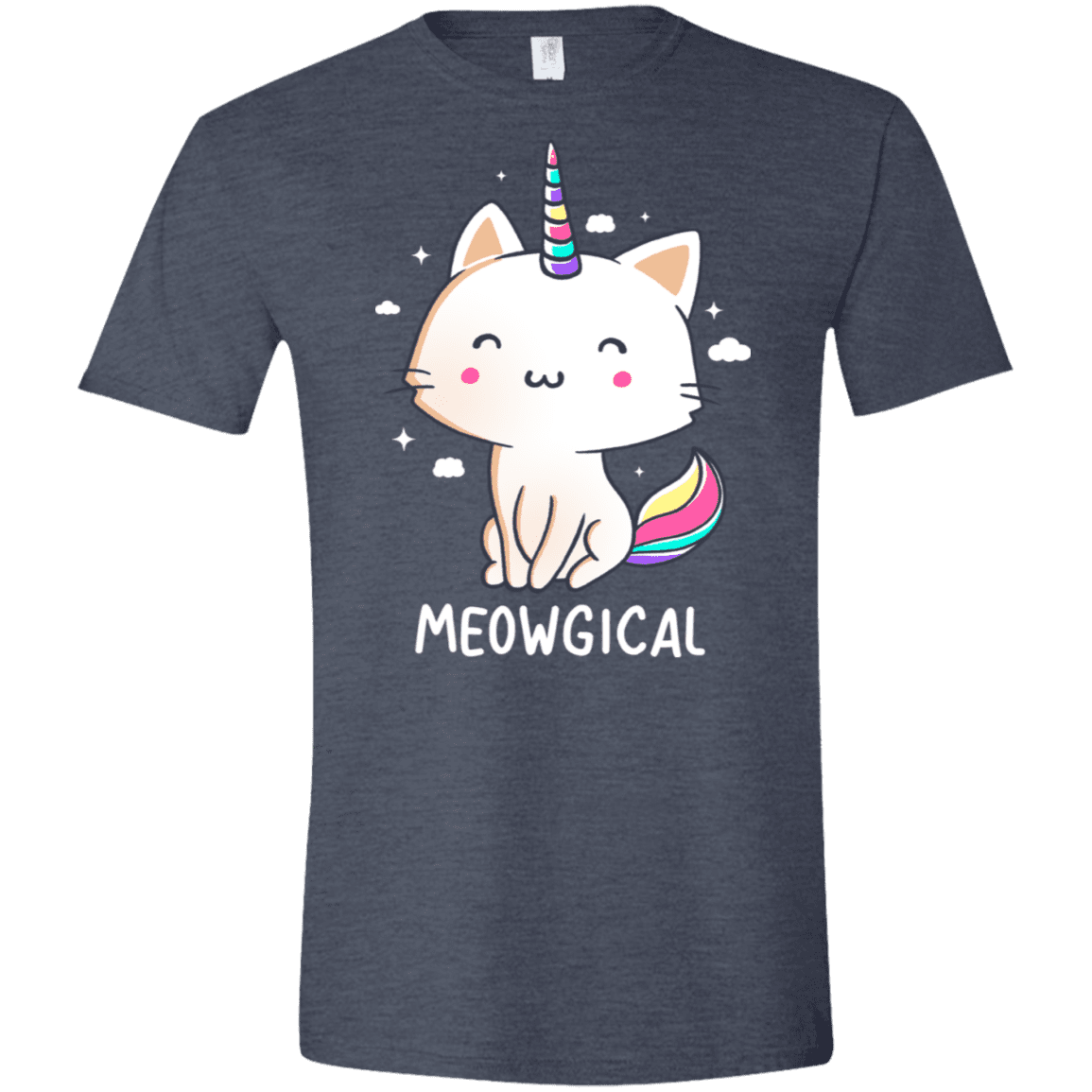 T-Shirts Heather Navy / S Meowgical Men's Semi-Fitted Softstyle