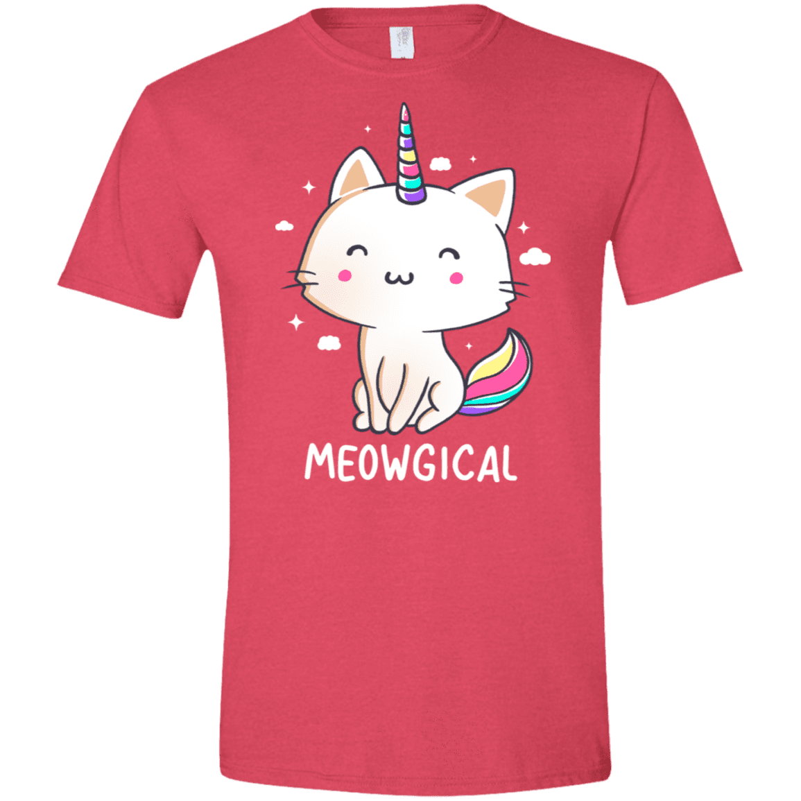 T-Shirts Heather Red / S Meowgical Men's Semi-Fitted Softstyle