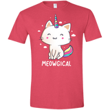 T-Shirts Heather Red / S Meowgical Men's Semi-Fitted Softstyle