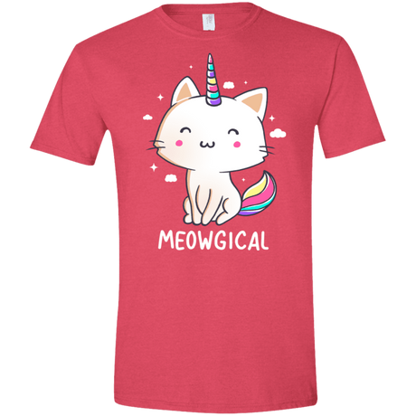 T-Shirts Heather Red / S Meowgical Men's Semi-Fitted Softstyle