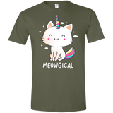 T-Shirts Military Green / S Meowgical Men's Semi-Fitted Softstyle