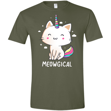 T-Shirts Military Green / S Meowgical Men's Semi-Fitted Softstyle