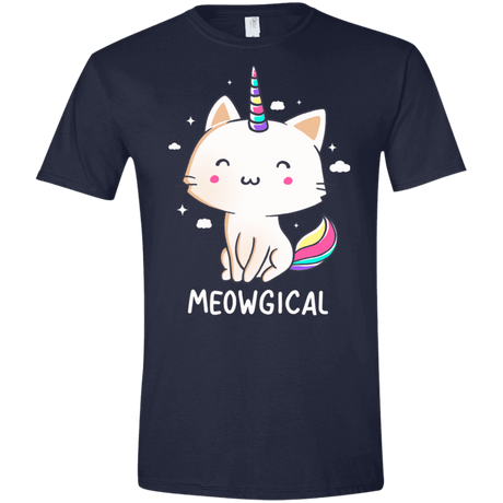 T-Shirts Navy / X-Small Meowgical Men's Semi-Fitted Softstyle