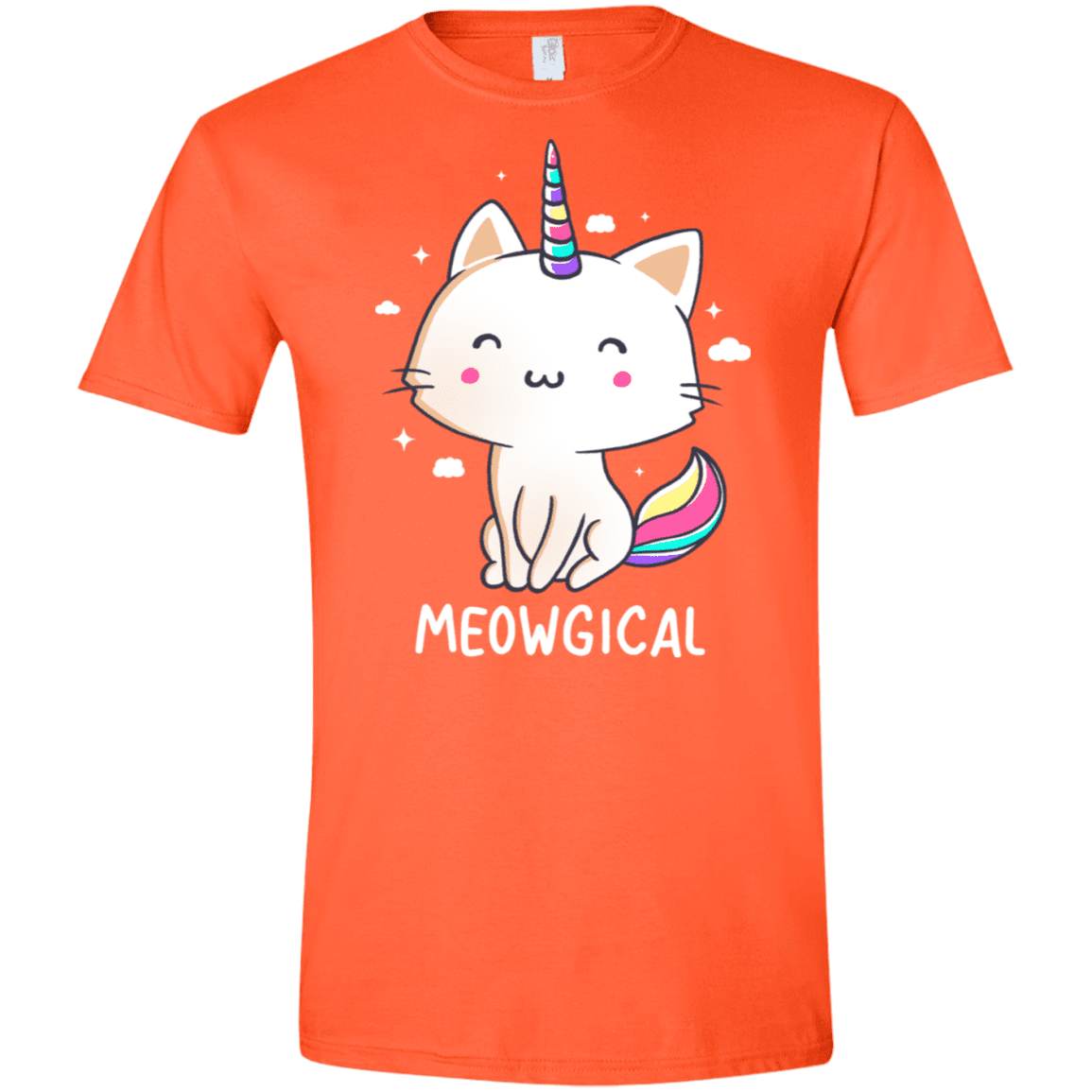 T-Shirts Orange / S Meowgical Men's Semi-Fitted Softstyle