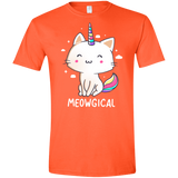 T-Shirts Orange / S Meowgical Men's Semi-Fitted Softstyle