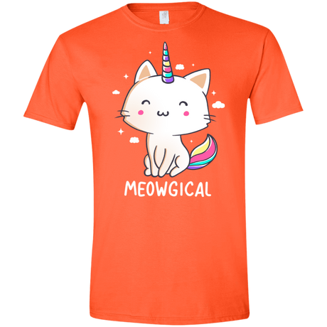T-Shirts Orange / S Meowgical Men's Semi-Fitted Softstyle