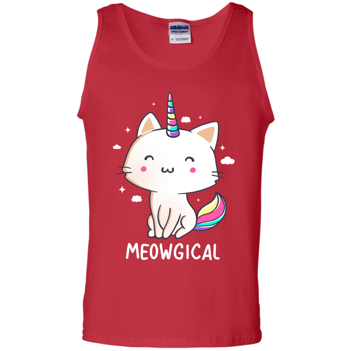 T-Shirts Red / S Meowgical Men's Tank Top