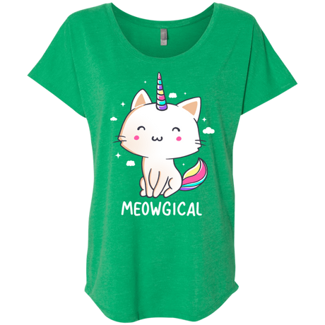 T-Shirts Envy / X-Small Meowgical Triblend Dolman Sleeve