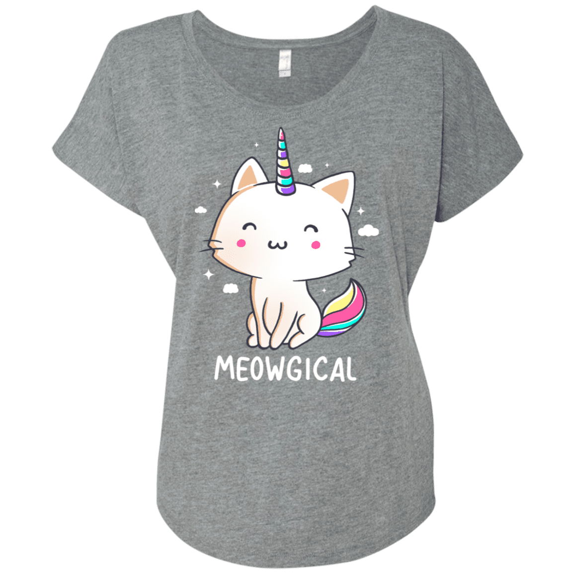 T-Shirts Premium Heather / X-Small Meowgical Triblend Dolman Sleeve