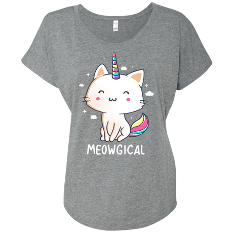T-Shirts Premium Heather / X-Small Meowgical Triblend Dolman Sleeve