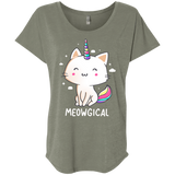 T-Shirts Venetian Grey / X-Small Meowgical Triblend Dolman Sleeve