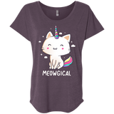 T-Shirts Vintage Purple / X-Small Meowgical Triblend Dolman Sleeve