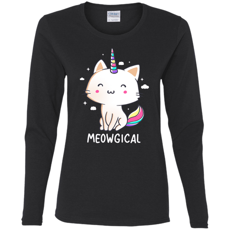 T-Shirts Black / S Meowgical Women's Long Sleeve T-Shirt