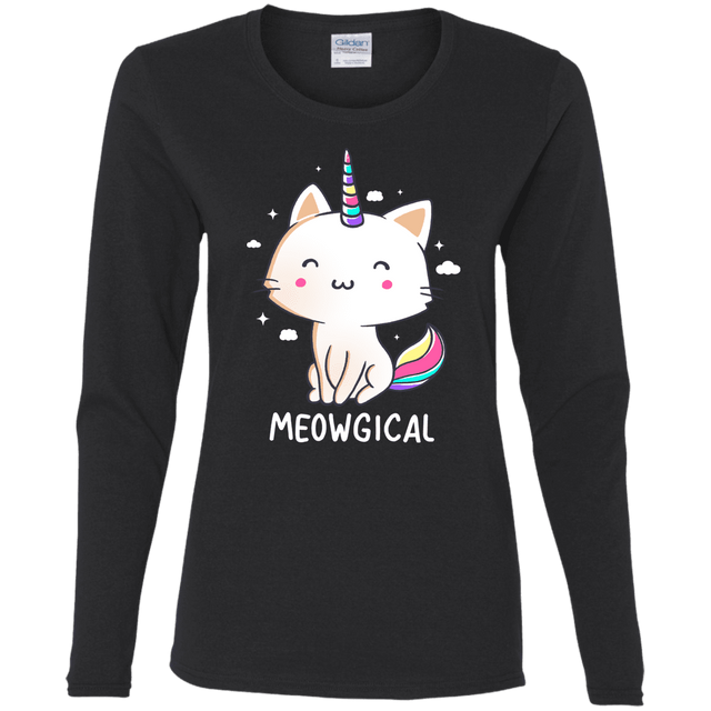 T-Shirts Black / S Meowgical Women's Long Sleeve T-Shirt