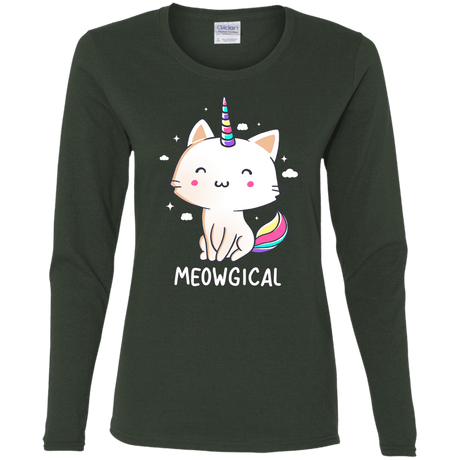 T-Shirts Forest / S Meowgical Women's Long Sleeve T-Shirt