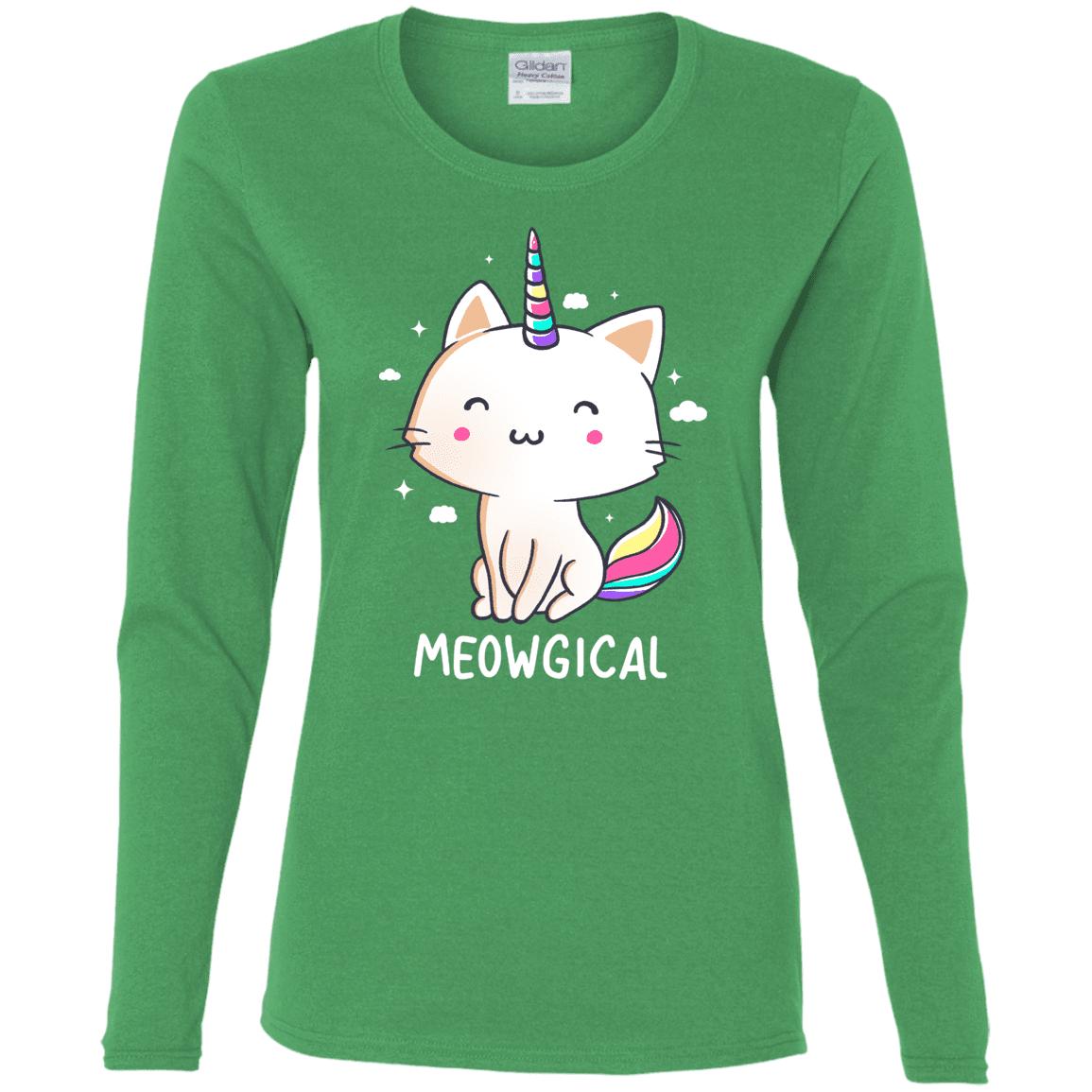 T-Shirts Irish Green / S Meowgical Women's Long Sleeve T-Shirt