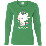 T-Shirts Irish Green / S Meowgical Women's Long Sleeve T-Shirt