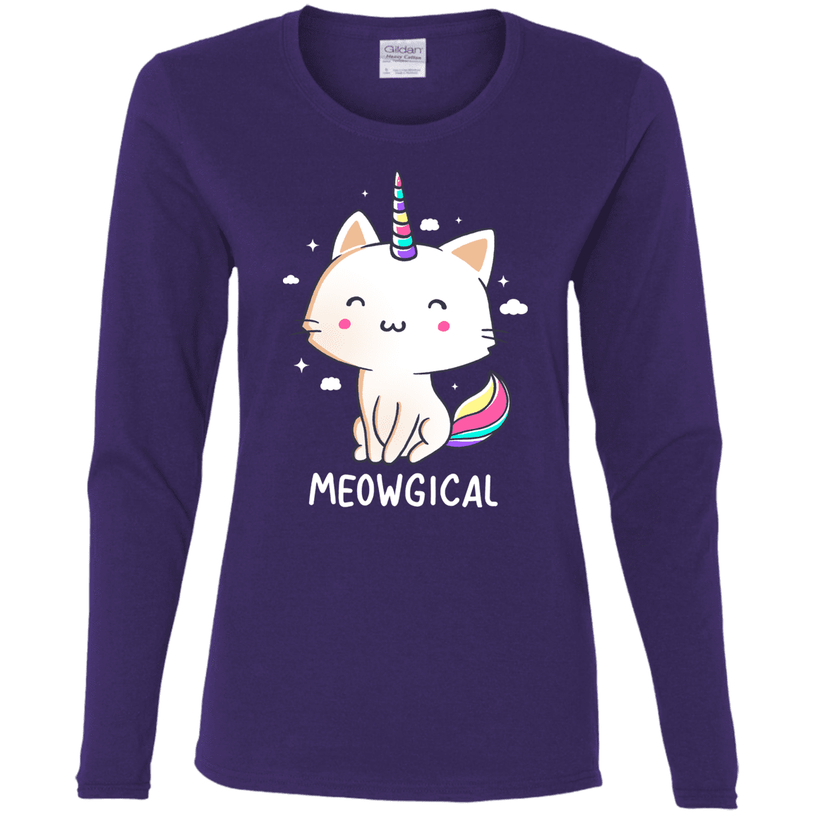 T-Shirts Purple / S Meowgical Women's Long Sleeve T-Shirt