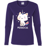 T-Shirts Purple / S Meowgical Women's Long Sleeve T-Shirt