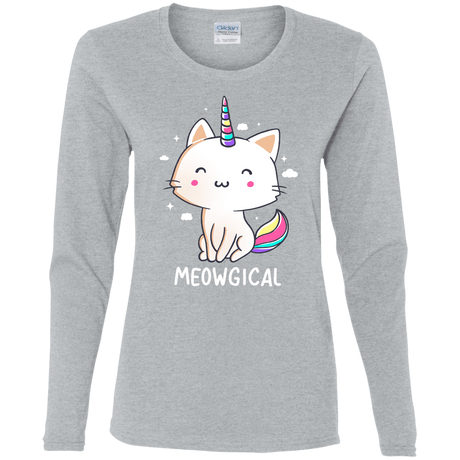 T-Shirts Sport Grey / S Meowgical Women's Long Sleeve T-Shirt