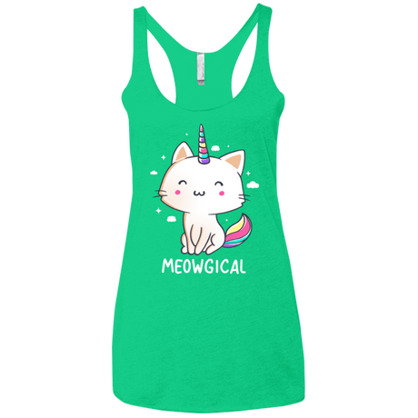 T-Shirts Envy / X-Small Meowgical Women's Triblend Racerback Tank