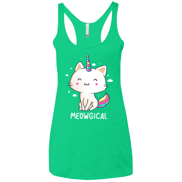 T-Shirts Envy / X-Small Meowgical Women's Triblend Racerback Tank