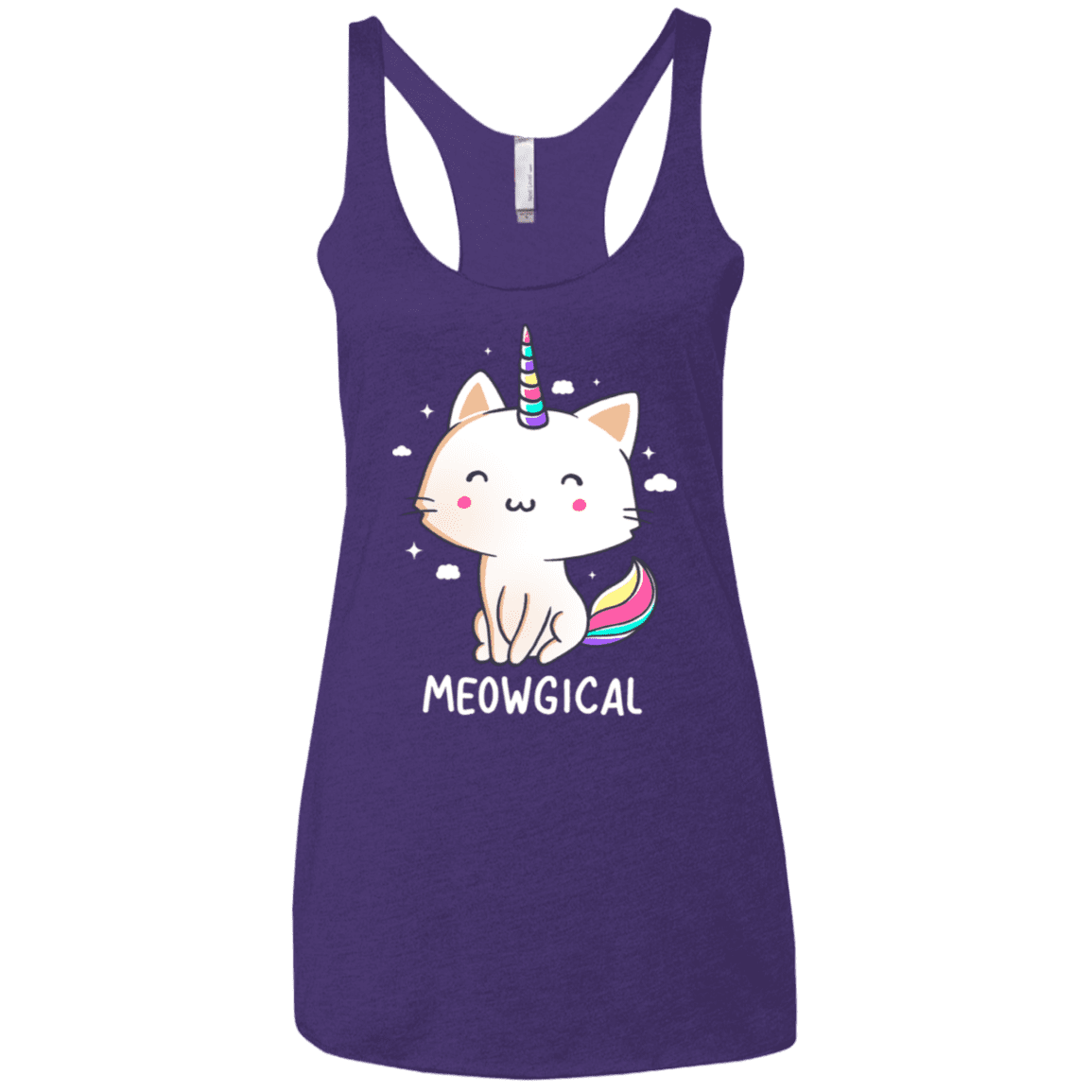 T-Shirts Purple Rush / X-Small Meowgical Women's Triblend Racerback Tank