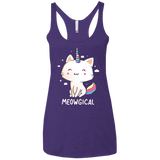 T-Shirts Purple Rush / X-Small Meowgical Women's Triblend Racerback Tank